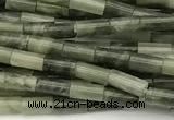 CTB1002 15 inches 2*4mm tube green hair beads