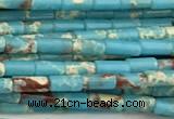 CTB1017 15 inches 2*4mm tube imitation sea sediment jasper beads