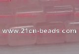 CTB103 15.5 inches 11*15mm faceted tube rose quartz beads