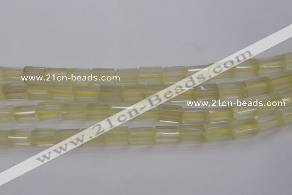 CTB104 15.5 inches 11*15mm faceted tube lemon quartz beads