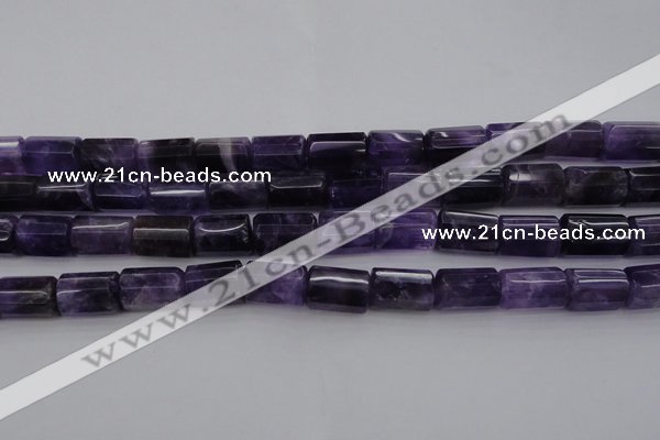 CTB106 15.5 inches 11*15mm faceted tube amethyst gemstone beads