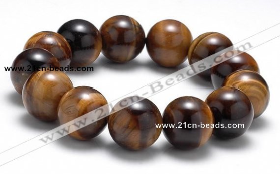 CTB14 8 inches 16mm round yellow tiger eye stretch bracelet