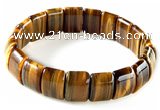 CTB16 10*14mm rectangle yellow tiger eye stretch bracelet