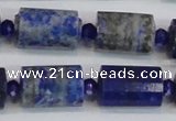 CTB210 15.5 inches 13*18mm faceted tube lapis lazuli gemstone beads