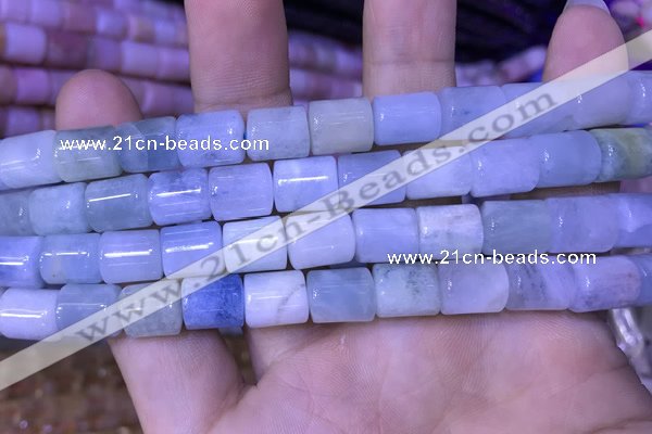 CTB250 15.5 inches 8*10mm tube natural aquamarine beads