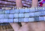 CTB251 15.5 inches 10*12mm tube natural aquamarine beads