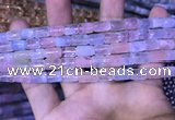 CTB252 15.5 inches 7*8mm - 7*11mm tube natural morganite beads