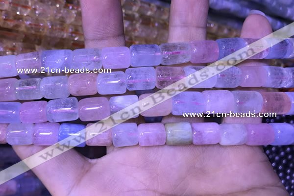 CTB253 15.5 inches 8*10mm - 8*12mm tube natural morganite beads