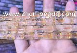 CTB255 15.5 inches 10*14mm tube natural citrine gemstone beads