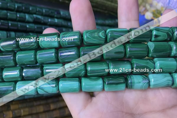 CTB260 15.5 inches 10*15mm tube natural malachite gemstone beads