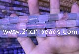 CTB262 15.5 inches 9*11mm - 9*13mm triangle natural morganite beads