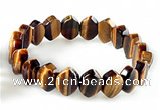 CTB28 7.5 inches 5*10*15mm oval tiger eye stretch bracelet