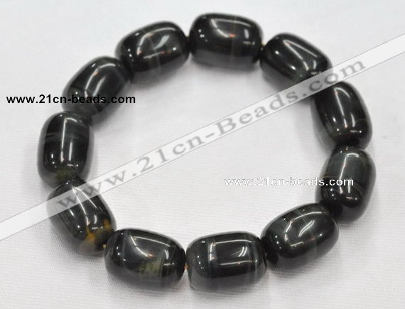 CTB30 8*25mm egg shape blue tiger eye stretch bracelet wholesale