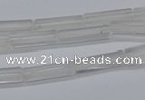 CTB310 15.5 inches 4*13mm tube white crystal beads wholesale