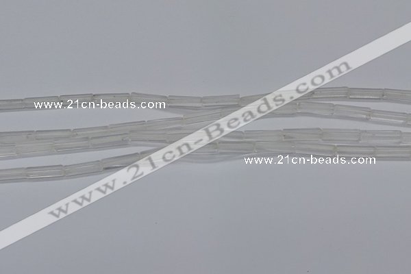 CTB310 15.5 inches 4*13mm tube white crystal beads wholesale