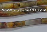 CTB316 15.5 inches 4*13mm tube crazy lace agate beads wholesale