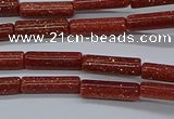 CTB328 15.5 inches 4*13mm tube goldstone beads wholesale