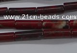 CTB333 15.5 inches 4*13mm tube brecciated jasper beads wholesale