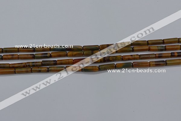 CTB352 15.5 inches 4*13mm tube tiger eye beads wholesale