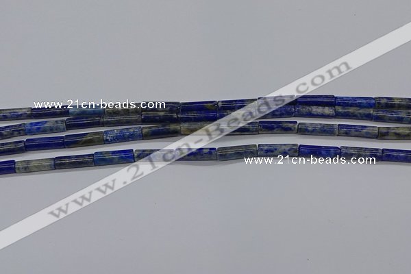 CTB356 15.5 inches 4*13mm tube lapis lazuli beads wholesale