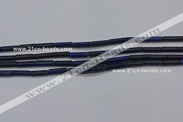 CTB357 15.5 inches 4*13mm tube lapis lazuli beads wholesale