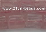 CTB501 15.5 inches 10*13mm triangle rose quartz beads wholesale