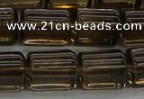 CTB505 15.5 inches 10*13mm triangle smoky quartz beads wholesale