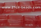 CTB508 15.5 inches 10*13mm triangle cherry quartz beads wholesale