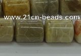 CTB543 15.5 inches 10*13mm triangle chrysanthemum agate beads