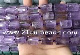 CTB617 15.5 inches 11*16mm - 12*18mm faceted tube ametrine beads