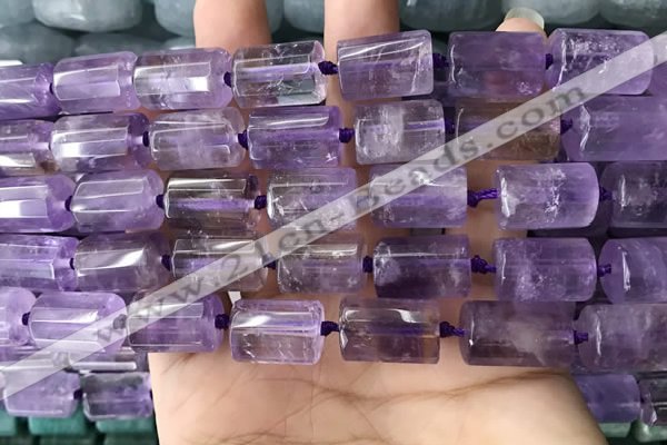 CTB617 15.5 inches 11*16mm - 12*18mm faceted tube ametrine beads