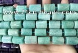 CTB623 15.5 inches 11*16mm - 12*18mm faceted tube amazonite beads