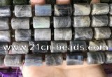 CTB656 15.5 inches 12*16mm faceted tube labradorite beads