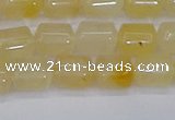 CTB701 15.5 inches 6*8mm tube yellow jade beads wholesale