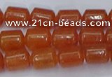 CTB704 15.5 inches 6*8mm tube red aventurine beads wholesale