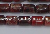 CTB710 15.5 inches 6*8mm tube poppy jasper beads wholesale