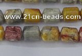 CTB711 15.5 inches 6*8mm tube sky eye stone beads wholesale