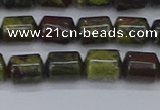 CTB713 15.5 inches 6*8mm tube dragon blood jasper beads wholesale