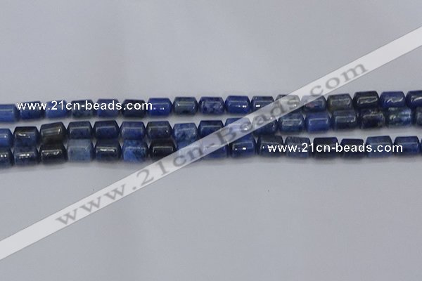 CTB716 15.5 inches 6*8mm tube blue dumortierite beads wholesale