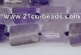 CTB732 15.5 inches 6*10mm - 8*12mm faceted tube amethyst beads