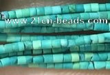 CTB801 15.5 inches 1mm tube turquoise beads wholesale