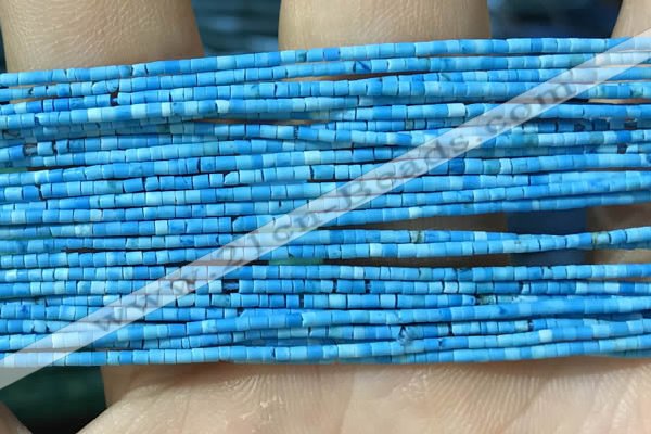 CTB803 15.5 inches 1mm tube turquoise beads wholesale