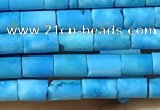 CTB806 15.5 inches 2*4mm tube turquoise beads wholesale