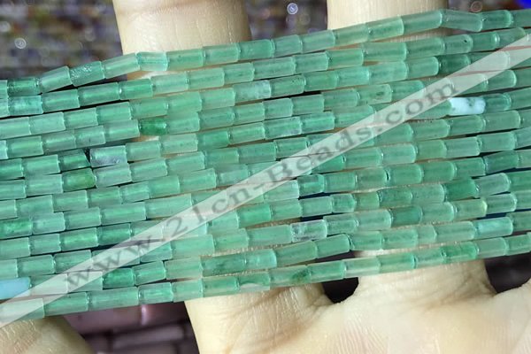CTB813 15.5 inches 2*4mm tube green aventurine beads wholesale