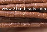 CTB821 15.5 inches 2*4mm tube goldstone beads wholesale