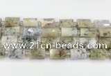 CTB870 13*25mm - 14*19mm faceted tube gemstone beads