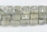 CTB876 13*25mm - 14*19mm faceted tube moonstone beads