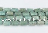 CTB882 13*25mm - 14*19mm faceted tube amazonite beads