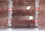 CTB904 15 inches 10*16mm faceted tube strawberry quartz beads