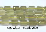 CTB945 15 inches 13*25mm - 14*19mm faceted tube lemon quartz beads